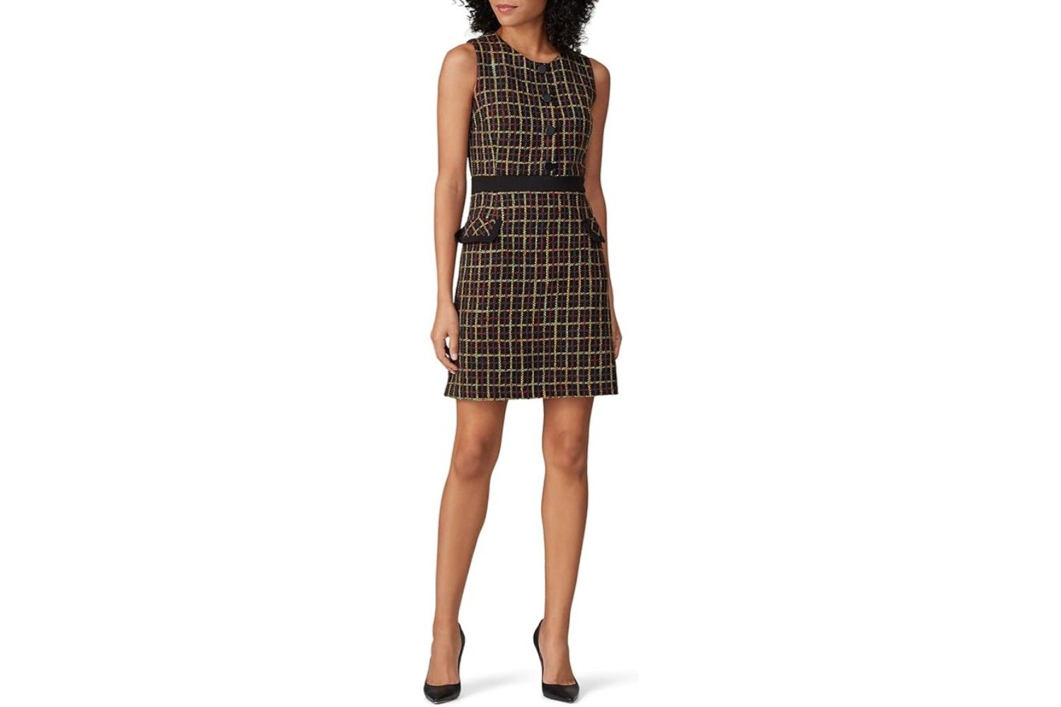 Navy Shoulder Ruffle Dress by slate and willow